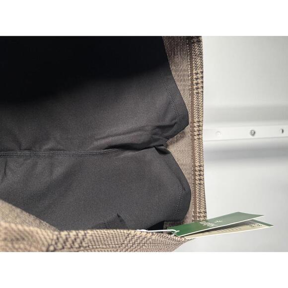 NWT Halara High Waisted 2-in-1 Houndstooth Plaid Mini Work Skirt Brown Plaid L - Picture 9 of 11